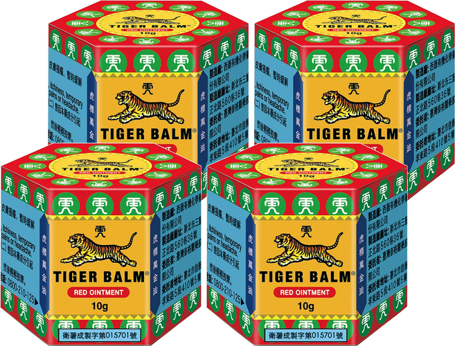 TIGER BALM 虎標 萬金油 紅, 1入, 4罐