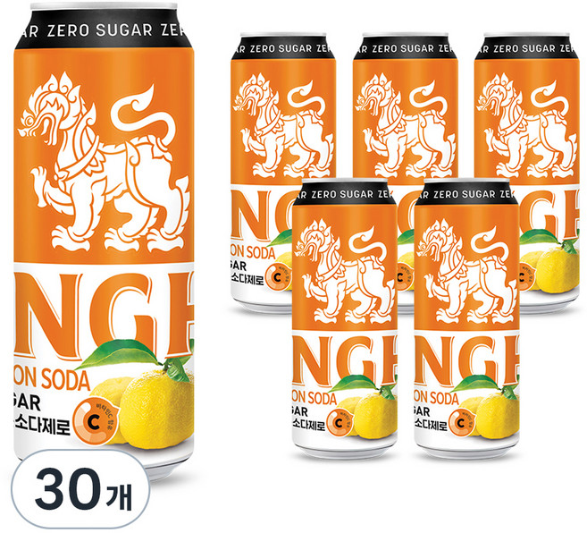 싱하 유자레몬소다 탄산음료, 330ml, 30개