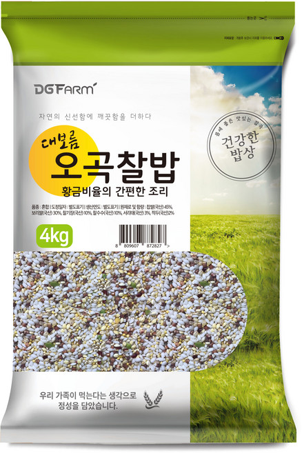 대구농산 황금비율의 간편한 조리 국내산 오곡찰밥, 4kg, 1개