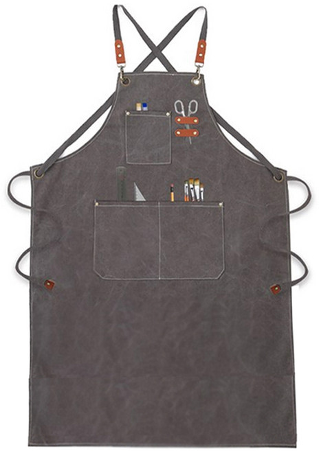 다다 캔버스 미술 전문가용 앞치마, 그레이