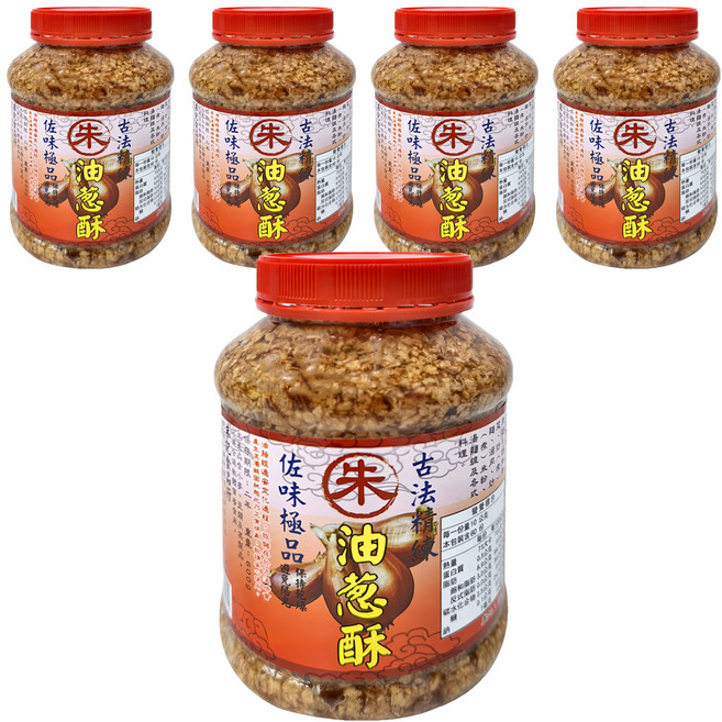 朱記食品 油蔥酥, 600g, 5瓶
