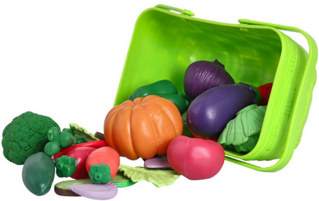 캐스비 플레이 뉴말랑야채바구니 소꿉놀이 2272, 혼합색상, 1세트