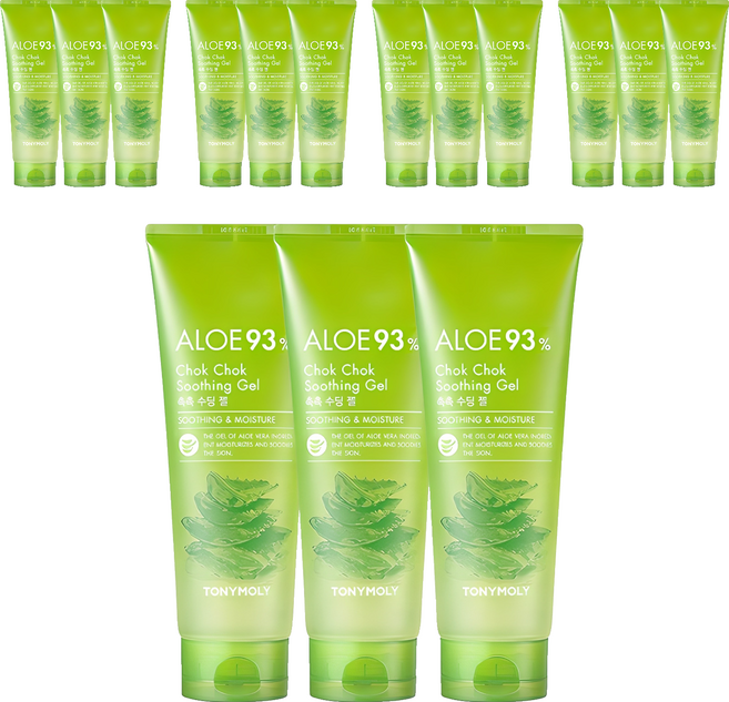 토니모리 알로에 93% 촉촉 수딩 젤, 250ml, 15개