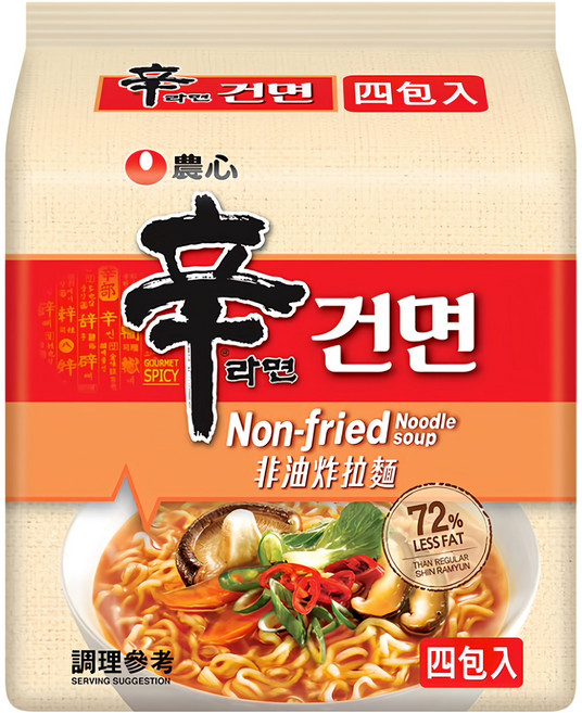 NONGSHIM 農心 非油炸辛拉麵 97g, 4包