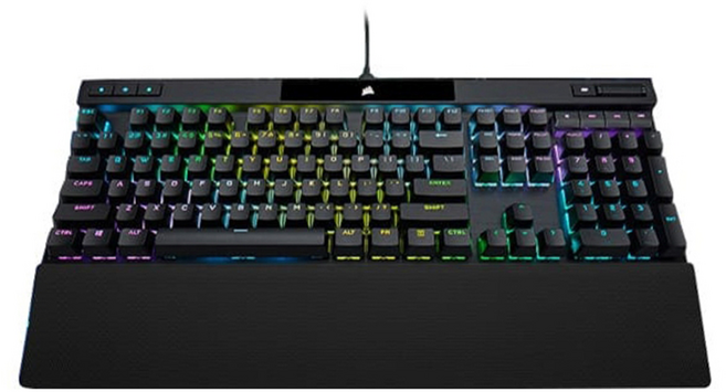 CORSAIR 海盜船 K70 PRO RGB 機械式鍵盤 銀軸 中文, 黑色