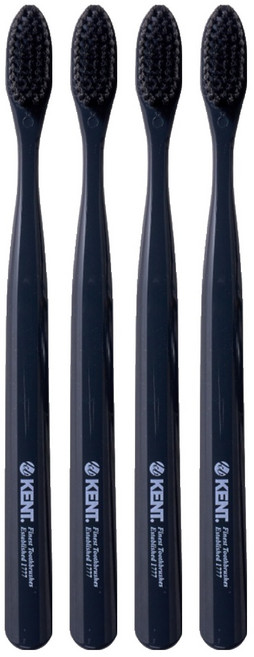 켄트 탄 초극세모 칫솔 블랙, 1개입, 4개