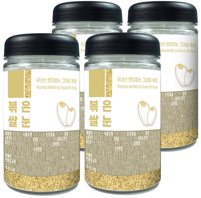자연한재 볶은 쌀눈, 250g, 4개