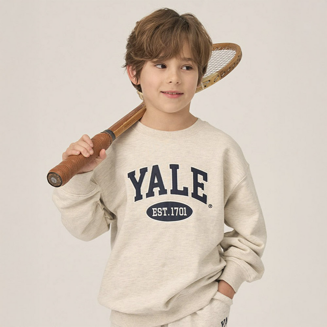 예일키즈 아동용 아치 바시티 로고 맨투맨 YJCRMTZ53814