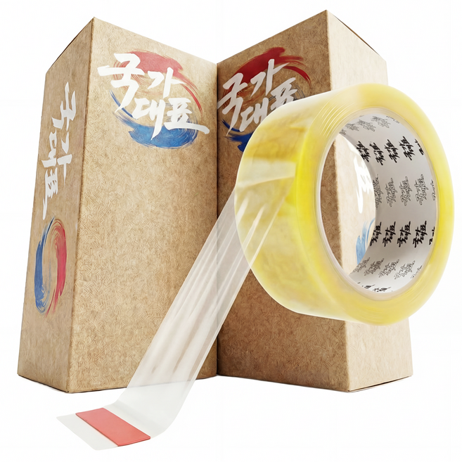 모더너리 국가대표 고단력 찢김없는 박스 테이프 경포장용 40m x 48mm, 투명, 10개