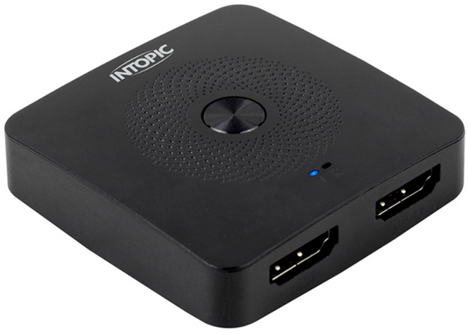 INTOPIC 廣鼎 HDMI一對二雙向切換器 支援4K 60Hz HDCP2.3, HSW_100, 1個