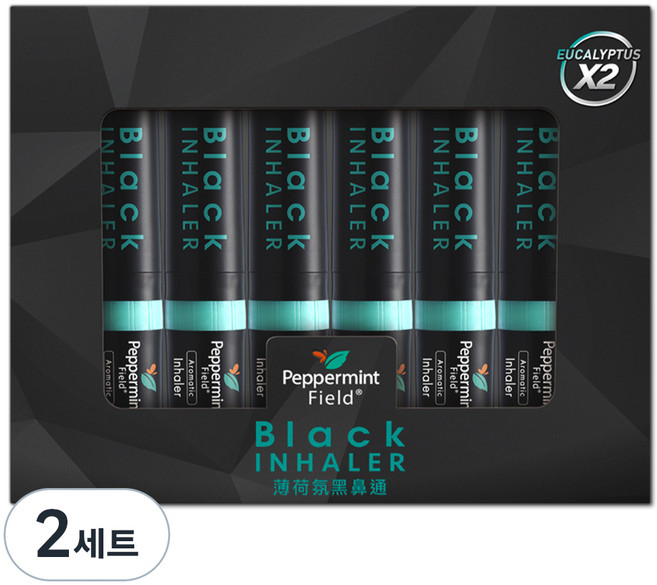 페퍼민트필드 태국 야돔 블랙 인헤일러 기프트 패키지 6개입, 2세트