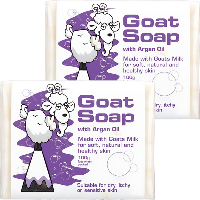 澳洲 Goat 山羊乳肥皂 摩洛哥堅果油, 100g, 2個