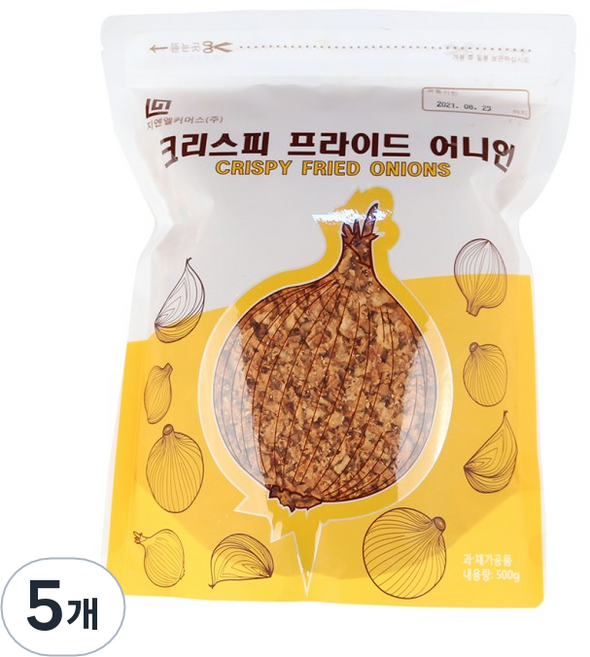 지엔엘커머스 크리스피 프라이드 어니언, 5개, 500g