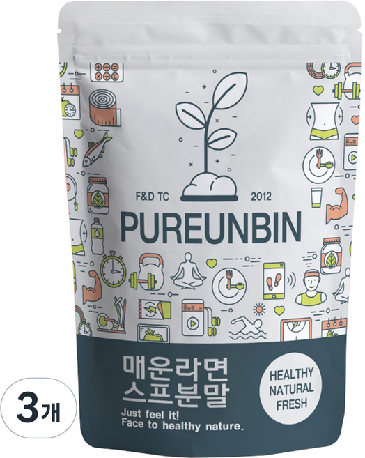 푸른빈 매운 라면 스프 분말, 500g, 3개