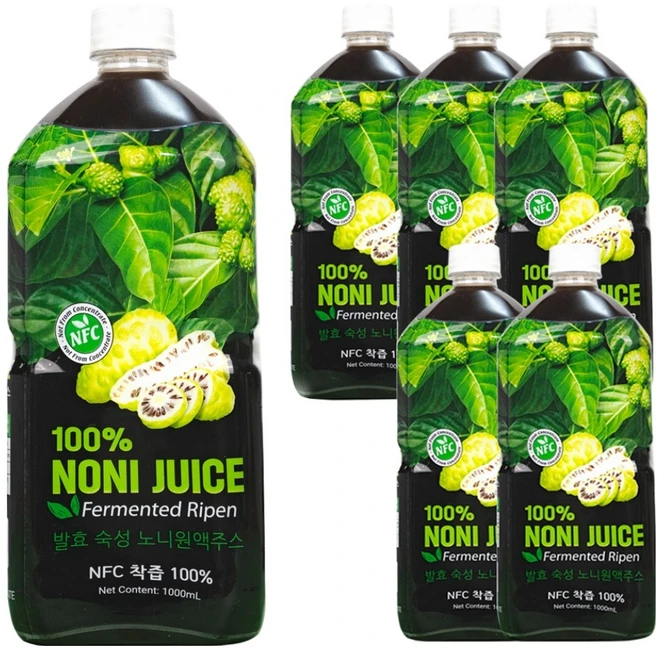 파모빗 발효 숙성 노니원액주스, 6개, 1L - 쿠팡