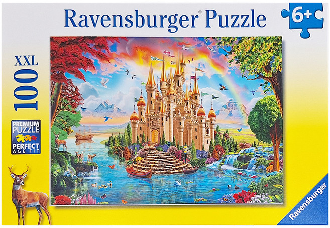 Ravensburger 維寶 彩虹城堡拼圖 RV13285, 彩虹城堡, 100片, 1盒