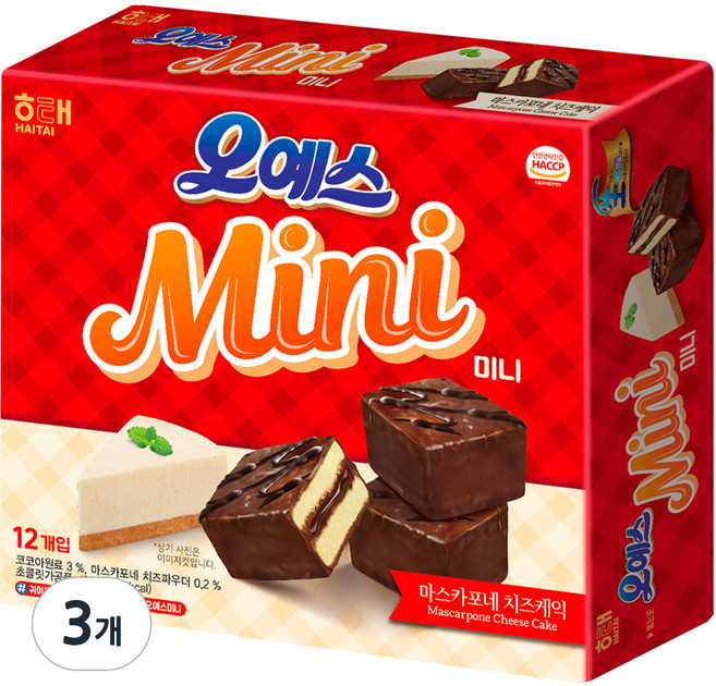 해태제과 오예스 미니, 192g, 3개