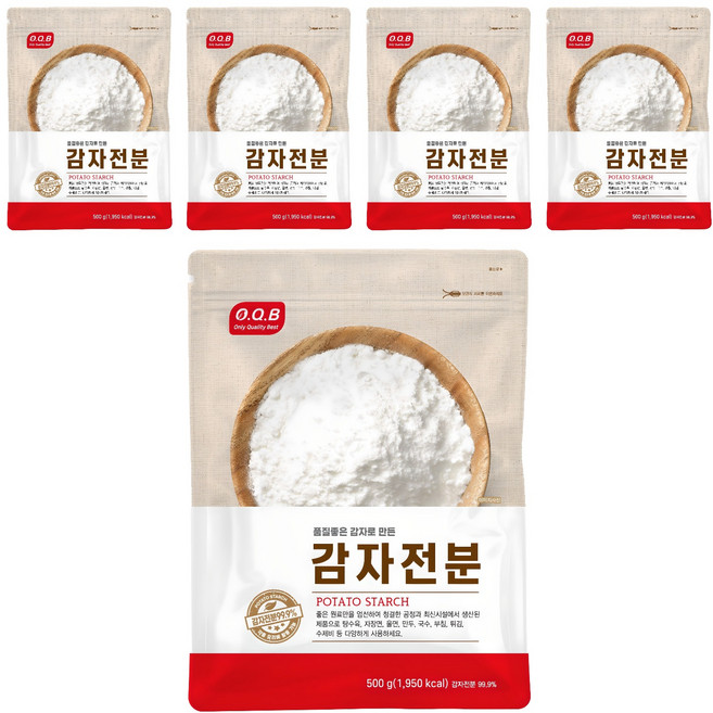 OQB 감자전분, 500g, 5개