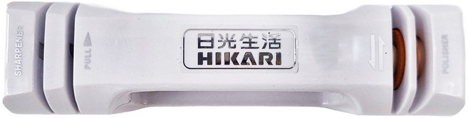HIKARI 日光生活 廚房用快速磨刀器 適用不同刀刃, 白色, 1個