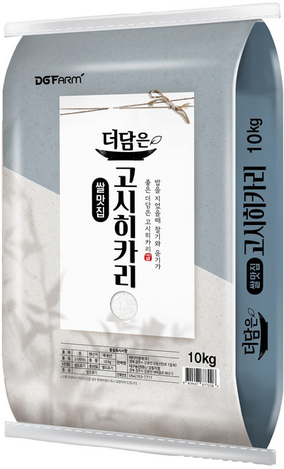 더담은 2025년산 햅쌀 고시히카리 백미, 특등급, 10kg, 1개
