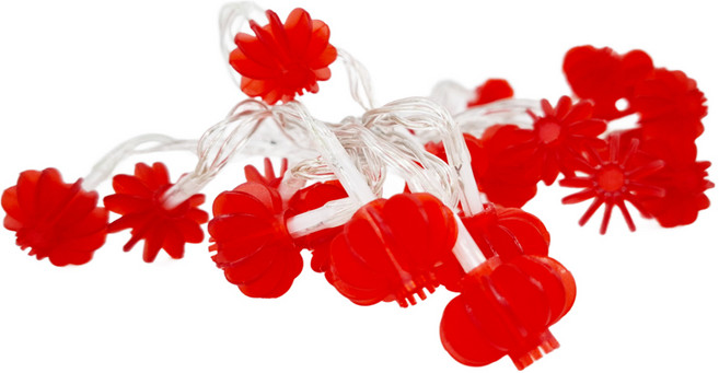 節慶佈置燈串 電池款 3m, 紅色, 1條