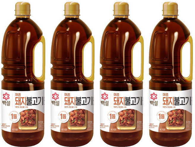 백설 돼지불고기양념, 2.2kg, 4개