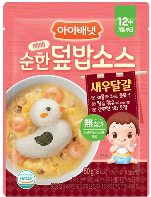 아이배냇 베베 순한 덮밥소스, 혼합맛(새우/달걀), 1개