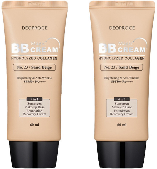 디오프러스 콜라겐 매직 비비크림 SPF50+ PA++++, 23호 샌드베이지, 60ml, 2개