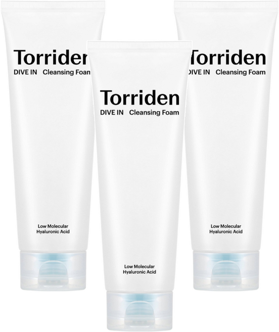 Torriden 8D微分子玻尿酸保濕洗面乳, 150ml, 3條