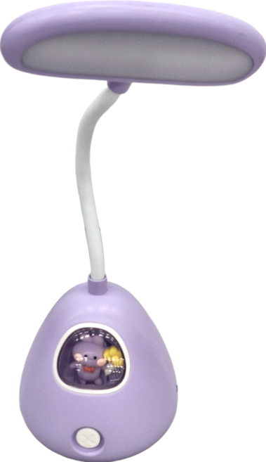 CStar 萌萌熊/兔造型兩用台燈小夜燈 檯燈 + DC充電線 LD42 145g, 紫色