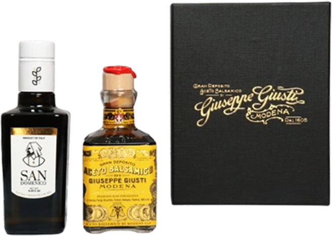 주세페주스티 4메달 발사믹 식초 250ml + 산도메니코 유기농 올리브오일 250ml 세트, 1세트