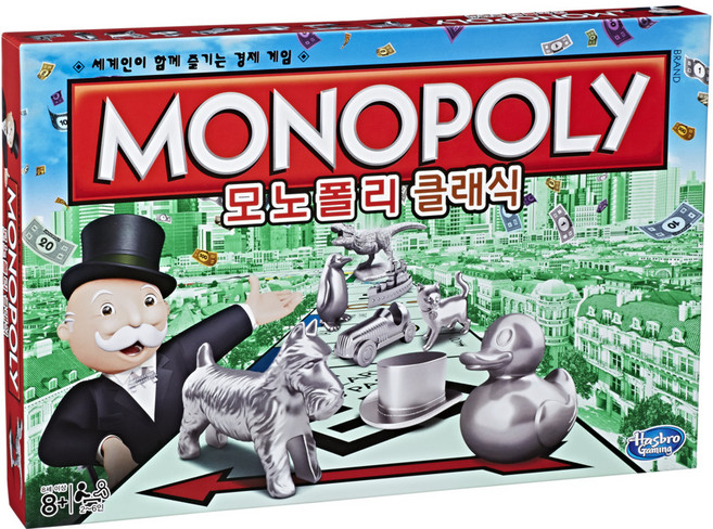 MONOPOLY 클래식 한글판 보드게임, 1개, 혼합 색상