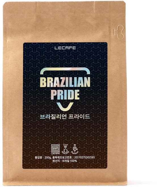 Le Cafe 巴西烘焙, 200g, 全豆(未研磨), 1個