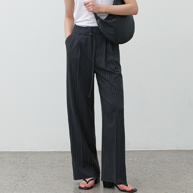 아틀리에나인 여성용 에센셜 로저 스트라이프 팬츠 PT-5662