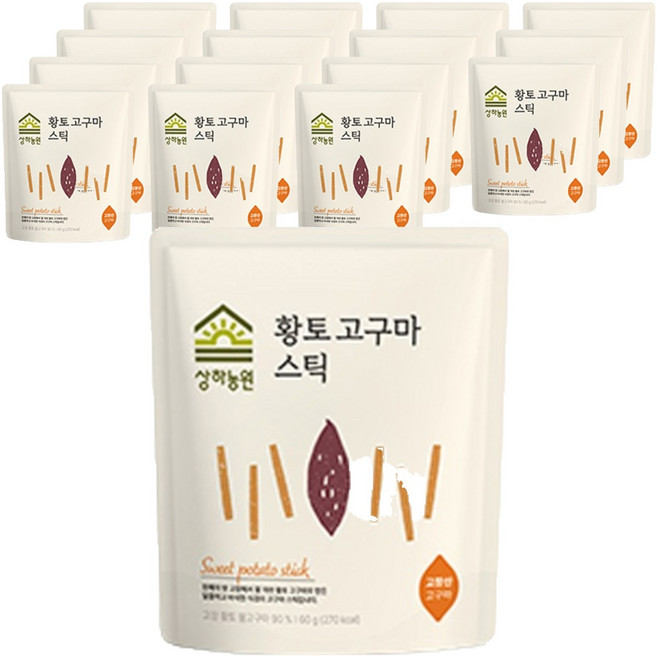 상하농원 고창 황토고구마 스틱, 60g, 16개