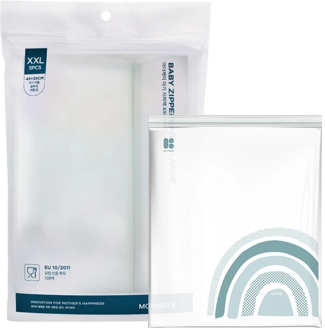 마더케이 아기 지퍼팩 5매입, 1개 - 쿠팡