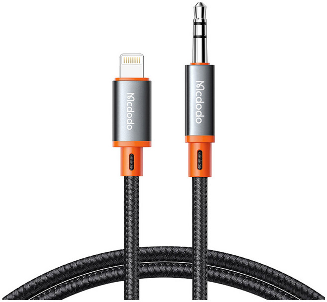 맥도도 라이트닝 8핀 to 3.5mm AUX 오디오 변환 케이블 일반형, 1개