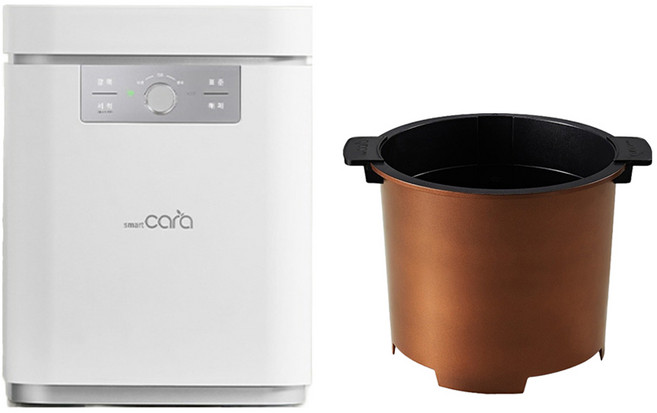 스마트카라 블레이드X AI 건조 분쇄 음식물처리기 가정용 5L + 건조통 세트, 스노우화이트(음식물처리기), 블랙(건조통), SC-D0404(음식물처리기), DR50A-P(건조통)