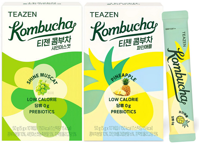 티젠 콤부차 파인애플 10p + 샤인머스캣 10p, 1세트, 5g