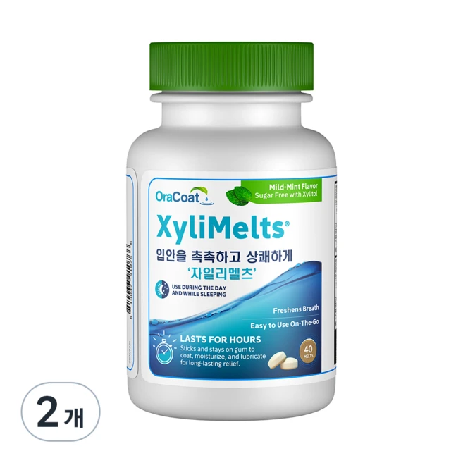 오라코트 자일리멜츠 XyliMelts Mild Mint, 30.2g, 2개 - 쿠팡
