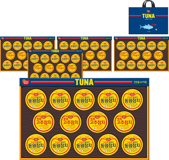 동원참치 T14호 + 쇼핑백 세트, 5세트