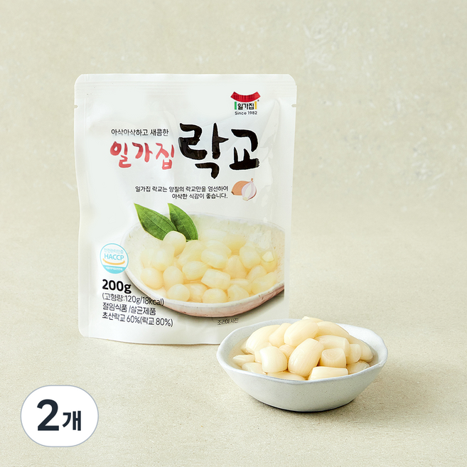 일가집 락교, 200g, 2개