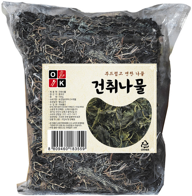 오케이식품 건취나물, 100g, 1개