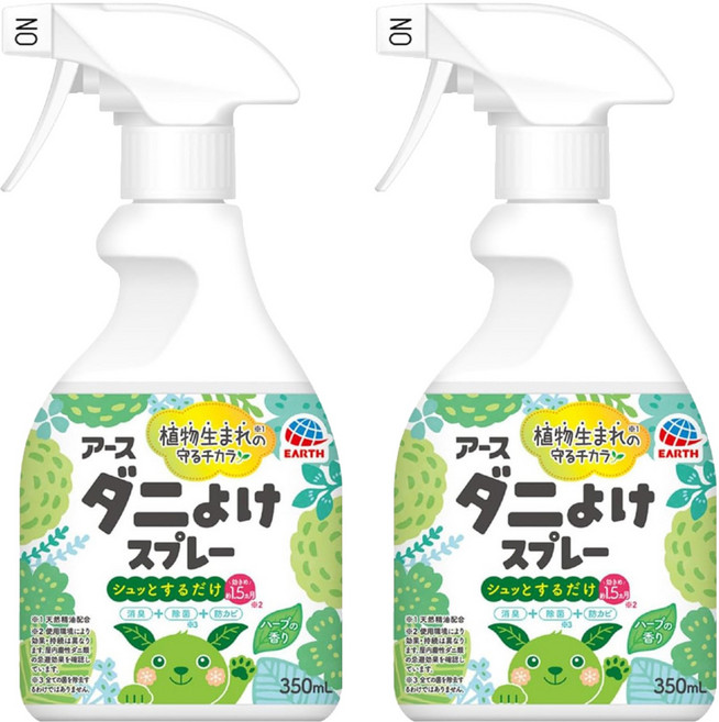 EARTH 地球製藥 布製品驅蟎噴霧 草本香, 350ml, 2瓶
