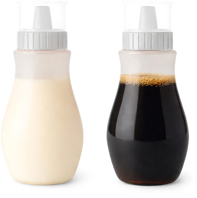 리빙메이커 말랑타입 식품용기 5구 소스통, 250ml, 2개