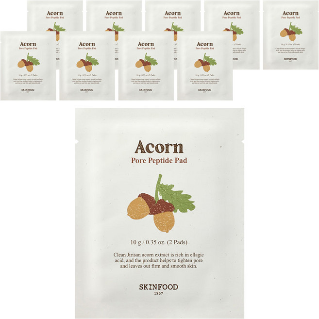 스킨푸드 에이콘 포어 펩타이드 휴대용 패드 2매입 10g, 1개입, 10개