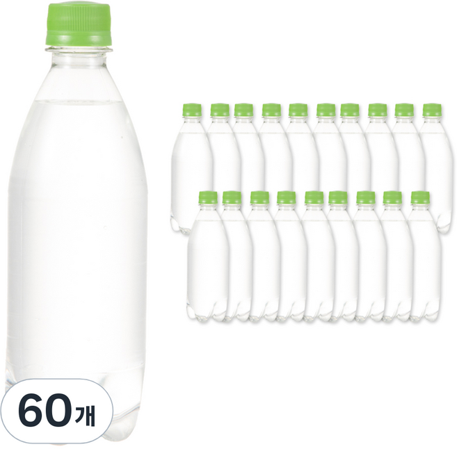 탐사 스파클링 그린애플 무라벨, 60개, 500ml