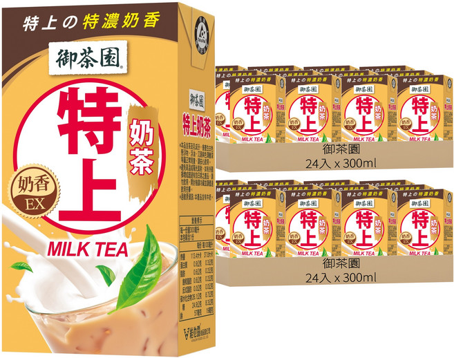 御茶園 特上奶茶, 300ml, 48入