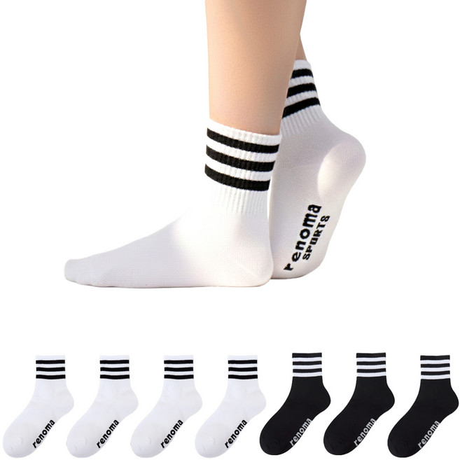 renoma SPORTS 男士羅紋中筒襪 7雙