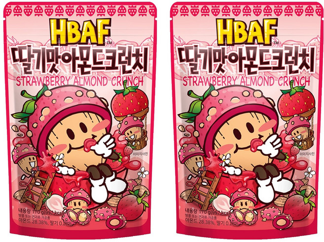 HBAF 杏仁脆果 草莓口味, 170g, 2包
